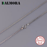 925 Silver Twist Chains Necklace Couple Retro Jewelry
