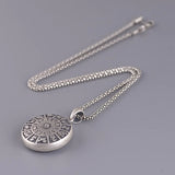 925 Silver Valley Chain Choker Necklace for Couple Pendant Retro Jewelry