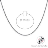 925 Silver Valley Chain Choker Necklace for Couple Pendant Retro Jewelry