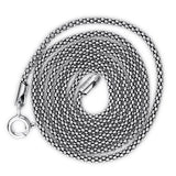 925 Silver Valley Chain Choker Necklace for Couple Pendant Retro Jewelry