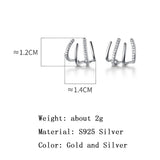 S925 Silver Crystal Earrings Dangler for Women