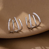 S925 Silver Crystal Earrings Dangler for Women