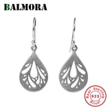 S925 Silver Abstract Earrings for Women, Drop Shape Dangler