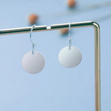 S925 Silver Large Disc Drop Earrings Geometric Bohemian Dangler