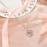 S925 Silver Infinity Heart Pendant Necklace for Women