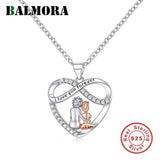 S925 Silver Infinity Heart Pendant Necklace for Women
