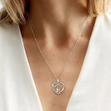 S925 Silver Infinity Heart Pendant Necklace for Women
