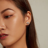 S925 Silver Koala Stud Earring Minimalist Women Animal Dangler Jewelry