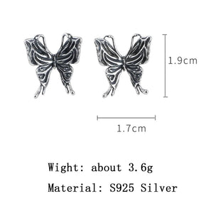 S925 Butterfly Earring For Women Girls, 3D Design, Dangler Jewelry Gift