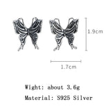 S925 Butterfly Earring For Women Girls, 3D Design, Dangler Jewelry Gift