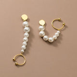 S925 French Pearl Earring Vintage Clip Tasse Dangler Daily Jewelry Gift