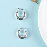S925 Geometric U-shaped Earrings for Women - Dangle Daily Jewelry Gift