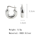 S925 Geometric U-shaped Earrings for Women - Dangle Daily Jewelry Gift