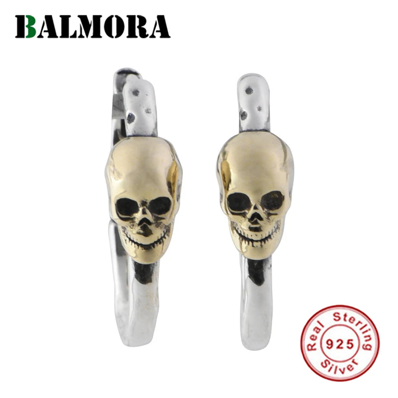 S925 Retro Skeleton Earring For Women Men