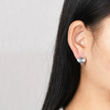 S925 Lucky Auspicious Earrings Retro Chinese Style Round Daily Jewelry Gift