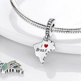 Bamela Sterling Silver Bullfighting Charm Love Spain Bead Bracelet