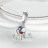 Bamela Sterling Silver Bullfighting Charm Love Spain Bead Bracelet