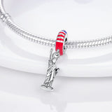 Bamela Sterling Silver Bullfighting Charm Love Spain Bead Bracelet