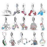 BAMELA 925 Silver Sport Charms for Bracelet DIY Jewelry