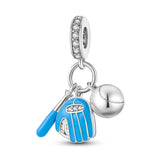 BAMELA 925 Silver Sport Charms for Bracelet DIY Jewelry