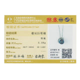 925 Silver Circle Shell Pearl Long Chain Pendant Necklace