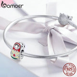 925 Silver Matryoshka Enamel Beads Charms Bracelet Jewelry SCC1086