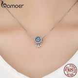 925 Silver Heart CZ Crystal Beads Women Charm DIY Jewelry