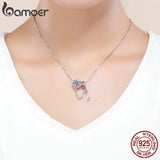 925 Silver Heart Lock Crystal CZ Charms for Bracelets & Necklaces