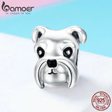 925 Sterling Silver Schnauzer Dog Charm Bead for Bracelets & Necklaces