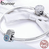 925 Sterling Silver Lucky Element Fatima Hand Charm Bead Bracelet DIY Jewelry