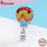 925 Sterling Silver Balloon Turkey Ball Enamel Bead Charm Bracelets