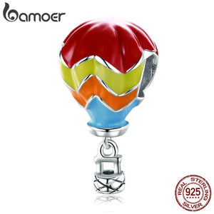 925 Sterling Silver Balloon Turkey Ball Enamel Bead Charm Bracelets