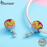 925 Sterling Silver Balloon Turkey Ball Enamel Bead Charm Bracelets