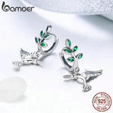 925 Silver Hummingbirds Stud Earrings for Women SCE464