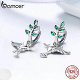 925 Silver Hummingbirds Stud Earrings for Women SCE464