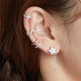 925 Sterling Silver Ear Cuff Clip Earrings Spain Jewelry SCE994