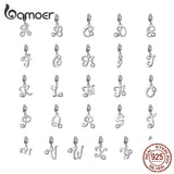 Alphabet Pendant 925 Sterling Silver Charm for Bracelets and Necklace