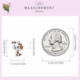 925 Silver Puppy Dog Bead Charm Bracelet Enamel Pet Bead Accessories