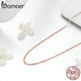 925 Sterling Silver Rose Necklace for Women SCA014