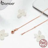 925 Sterling Silver Rose Necklace for Women SCA014