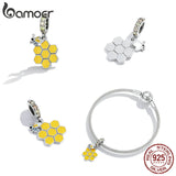 925 Silver Butterfly Flower Charm Pendant for Bracelet Women