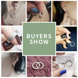 925 Silver CZ Female Hoop Earrings Women's Jewelry