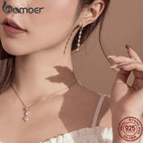 925 Silver CZ Dangle Earrings for Wedding, Women Fine Jewelry