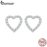 925 Silver Line Stud Earrings Zircon Sparkle for Women Engagement