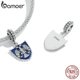 925 Silver Double Head Eagle Shield Pendant American Army Charm