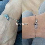 Silver Fatima Hand Evil Eye Hamsa Bracelet