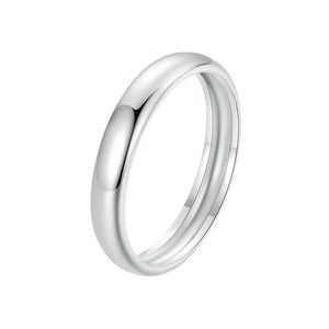 925 Silver Luster Ring Stackable Finger Ring for Women