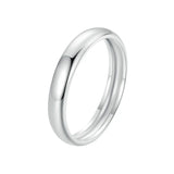 925 Silver Luster Ring Stackable Finger Ring for Women