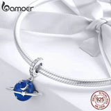 925 Silver Moon Star Pendant Enamel Charms SCC933
