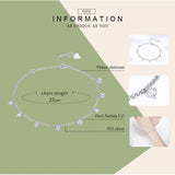 925 Silver Geometric Crystal CZ Link Chain Bracelet for Women SCB103